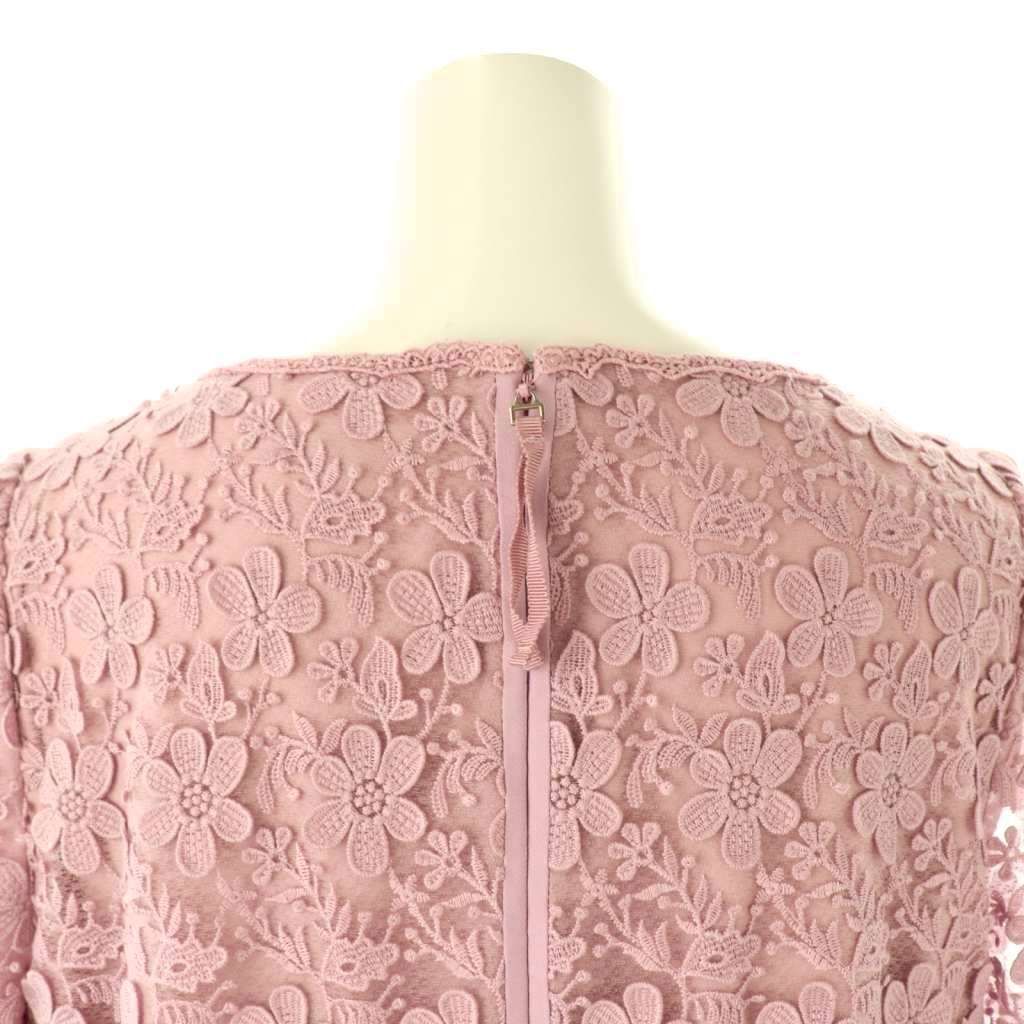 トゥービーシック TO BE CHIC レースワンピース 花柄 シアー 40 ピンク