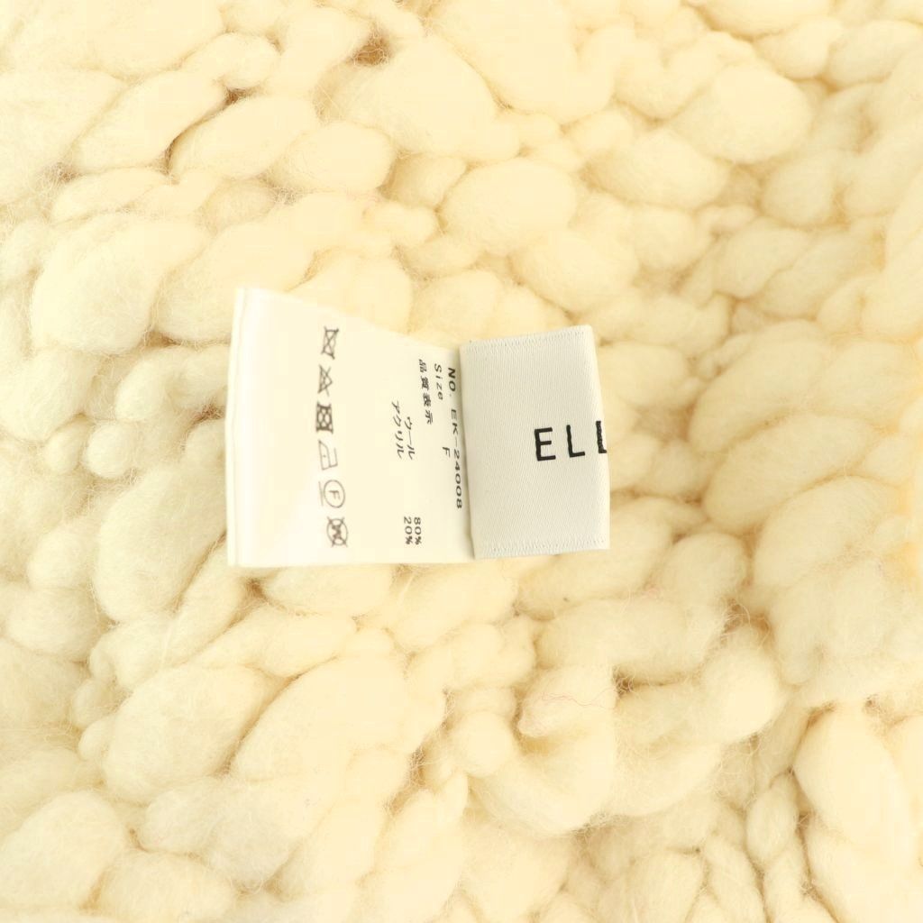 エリー ELLIE スラブニットベスト プルオーバー F アイボリー /DF □OS