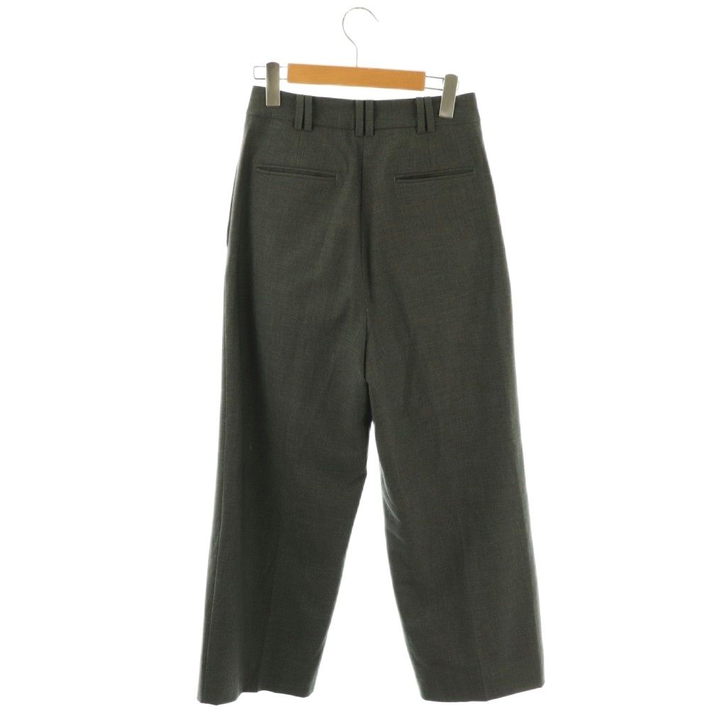 トゥデイフル 24 SS Heather Tuck Trousers スラックス パンツ ジッパーフライ 36 グレー NR OS