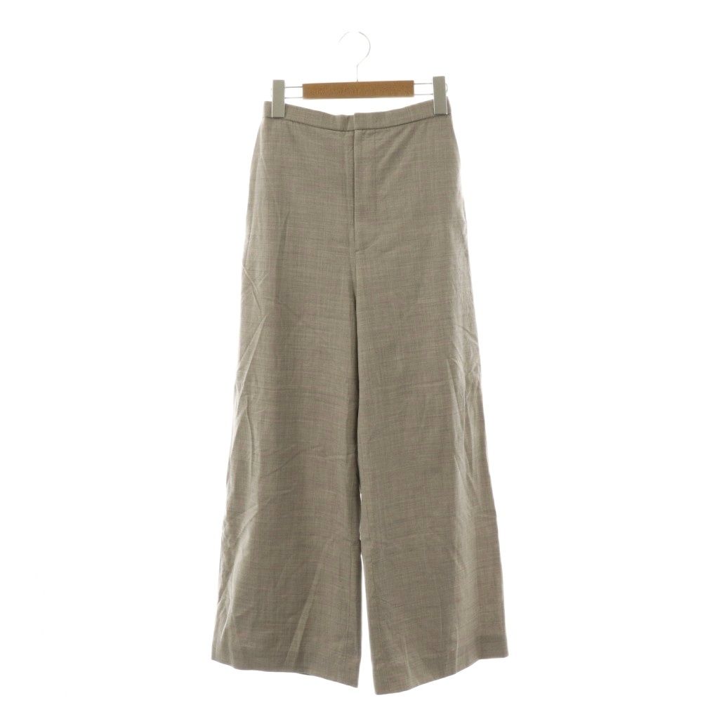 カオス CHAOS ワイドパンツ ジッパーフライ ウール 36 グレージュ NR OS