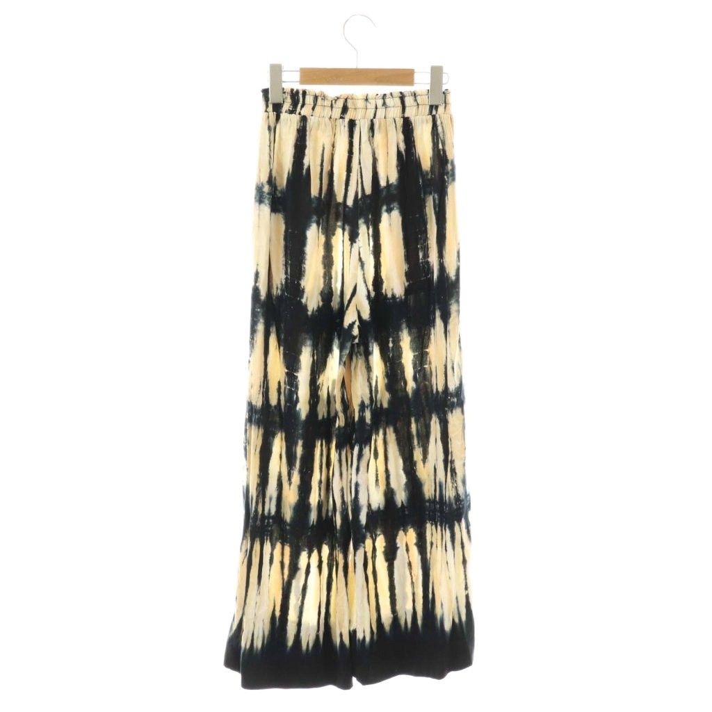 ルサナ LUSANA Tiedye PANTS パンツ ワイド 総柄 LAppartement取り扱い ベージュ ブラック HK OS