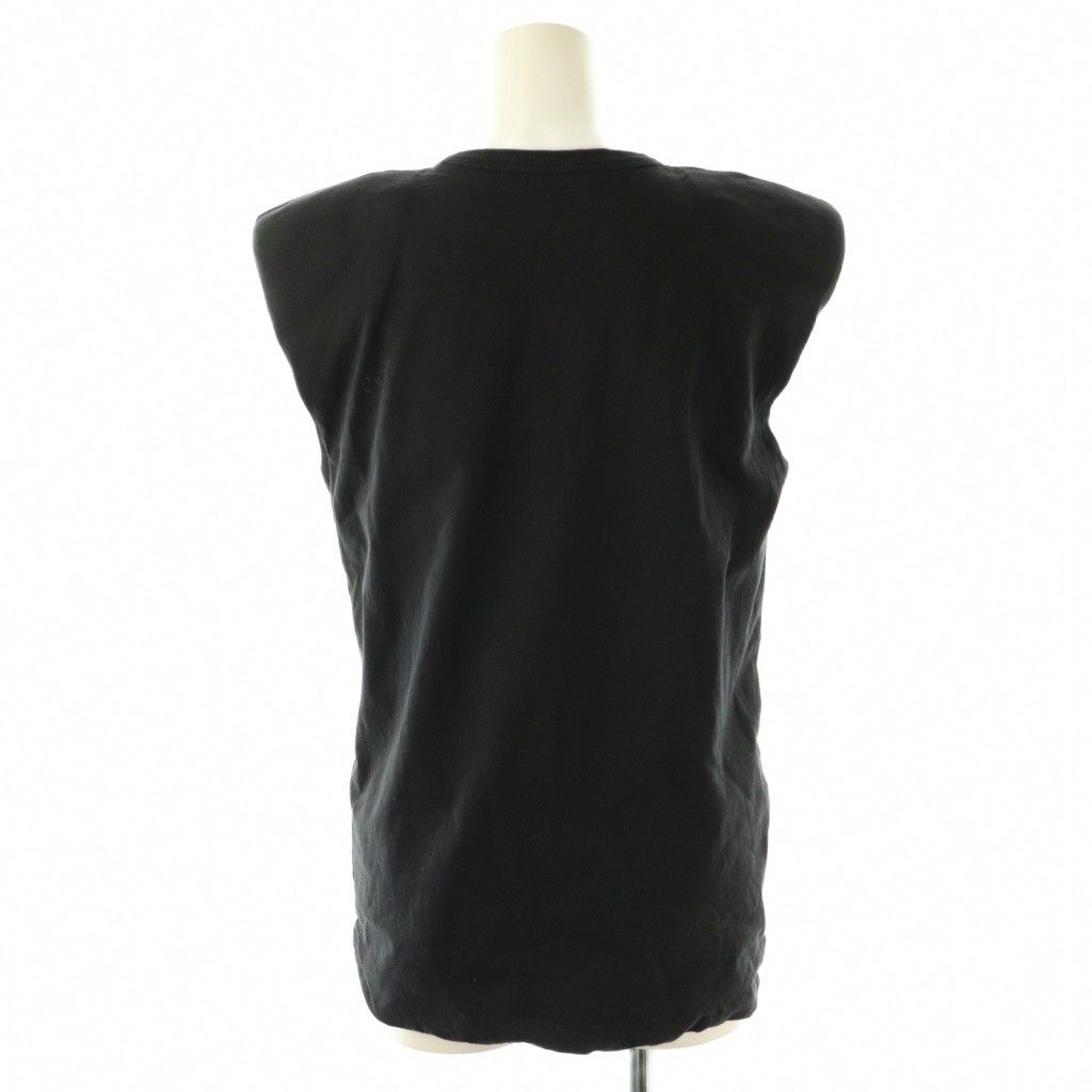 ドリスヴァンノッテン DRIES VAN NOTEN パワーショルダーノースリーブカットソー ブラック CX OS