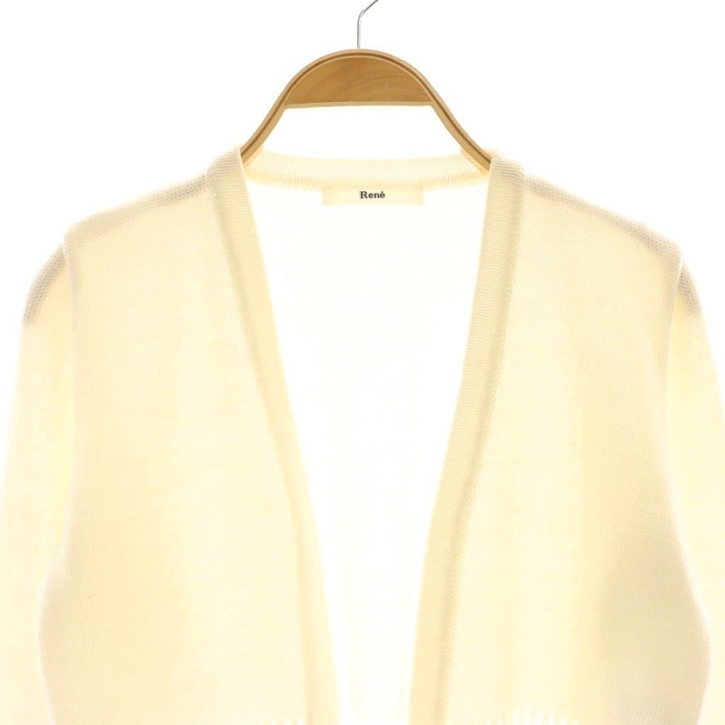 ルネ Rene ウール混ニットボレロ カーディガン クロップド 36