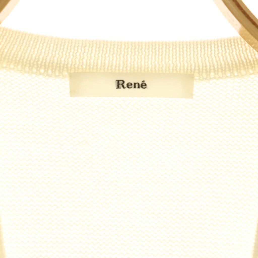 ルネ Rene ウール混ニットボレロ カーディガン クロップド 36