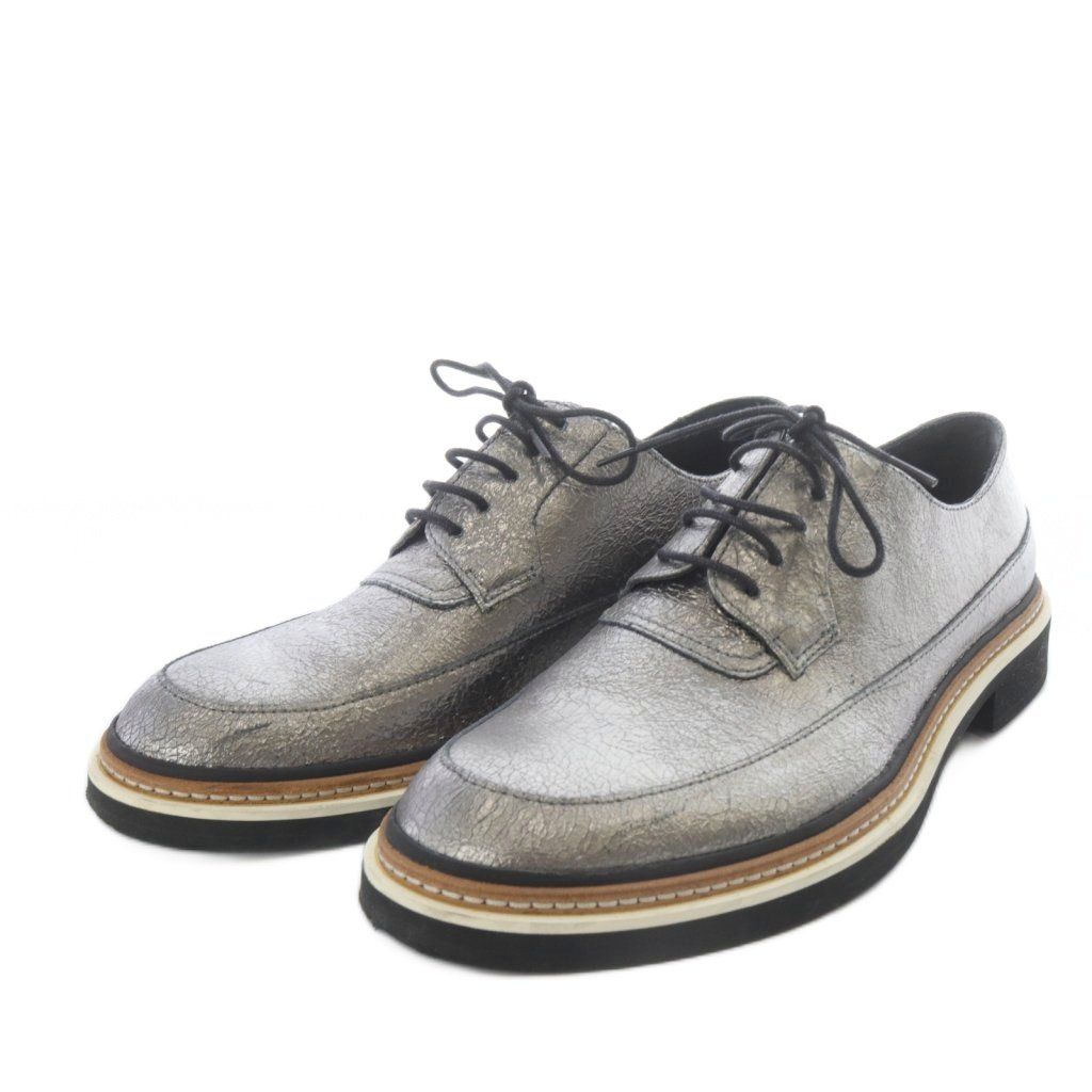 アレキサンダーマックイーン MCQUEEN LACE UP ダービーシューズ レースアップ レザー 38 シルバー色 YO 3