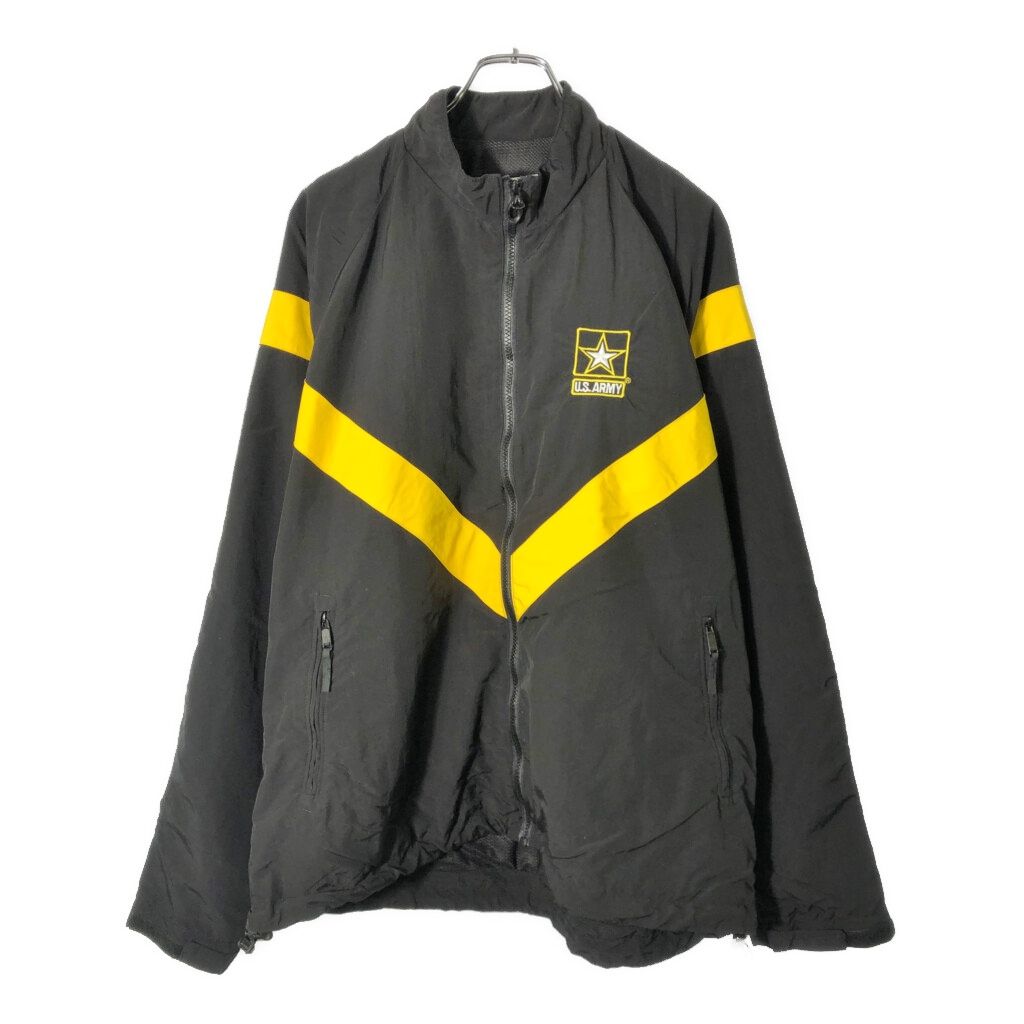 米軍実物 U S ARMY APFU トレーニングジャケット ミリタリー ブラック メンズ LARGE REGULAR 古着 V 8912
