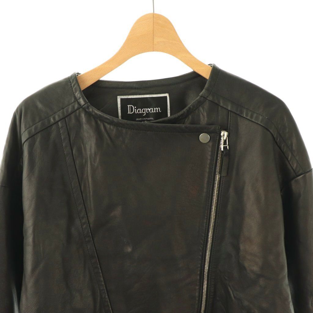 お値下げ❣️グレースコンチネンタルDiagram 黒 レザージャケット　36サイズ ダイアグラム グレースコンチネンタル Diagram GRACE CONTINENTAL