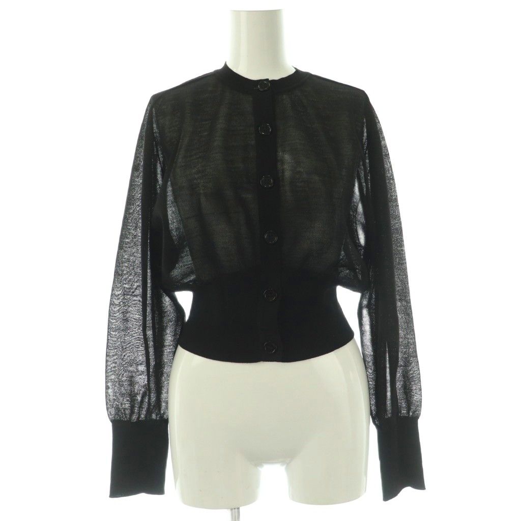 マルティニーク martinique 25 AW シアーウールカーディガン ニット 長袖 薄手 黒 NR OS