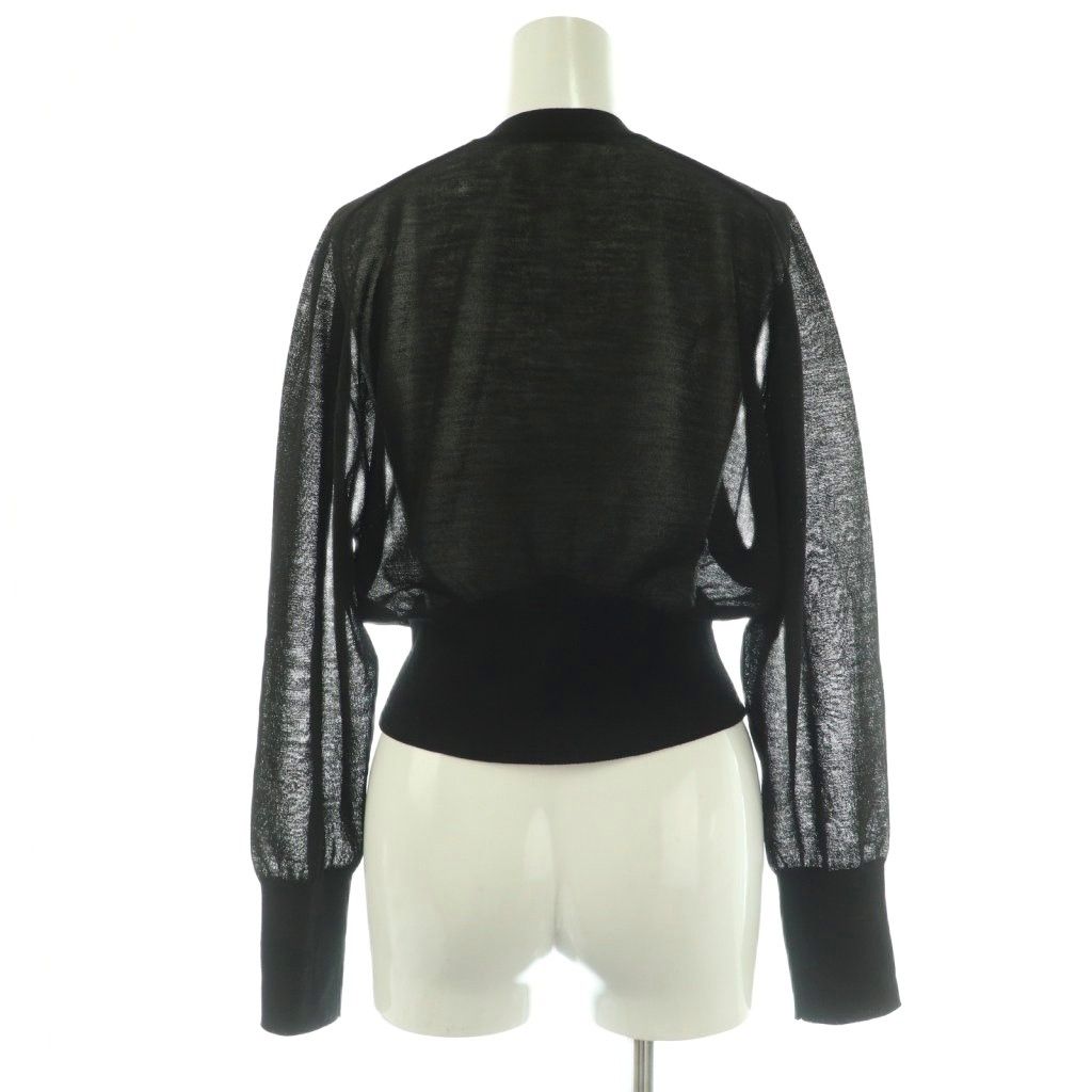 マルティニーク martinique 25 AW シアーウールカーディガン ニット 長袖 薄手 黒 NR OS