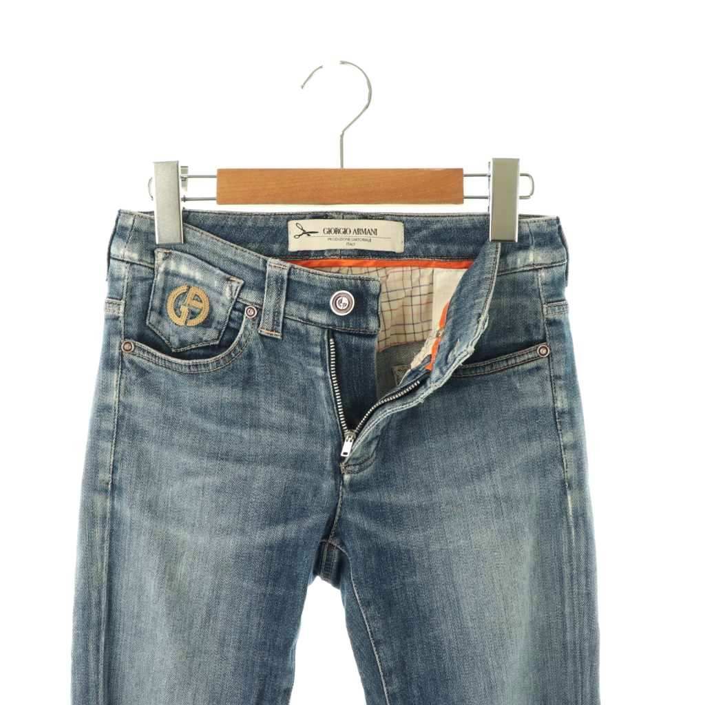 加工ストレッチスキニーデニムパンツ 25