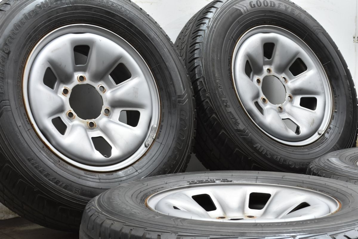 90系 プラド 180系 サーフなどに トヨタ 100系 ハイエース 4 WD スチール 16 in 6 JJ 30 PCD 139 7 グッドイヤー 215 80 R