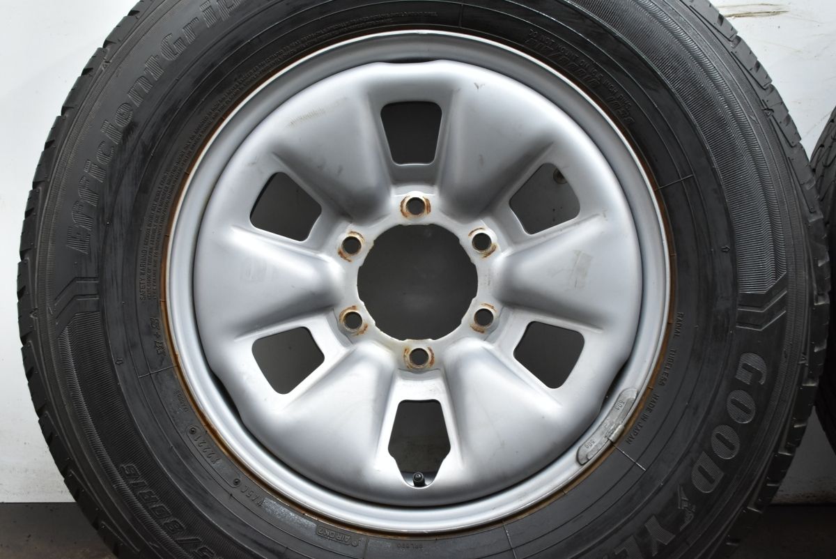  90系 プラド 180系 サーフなどに トヨタ 100系 ハイエース 4 WD スチール 16 in 6 JJ 30 PCD 139 7 グッドイヤー 215 80 R 15インチ タイヤ ホイールセット