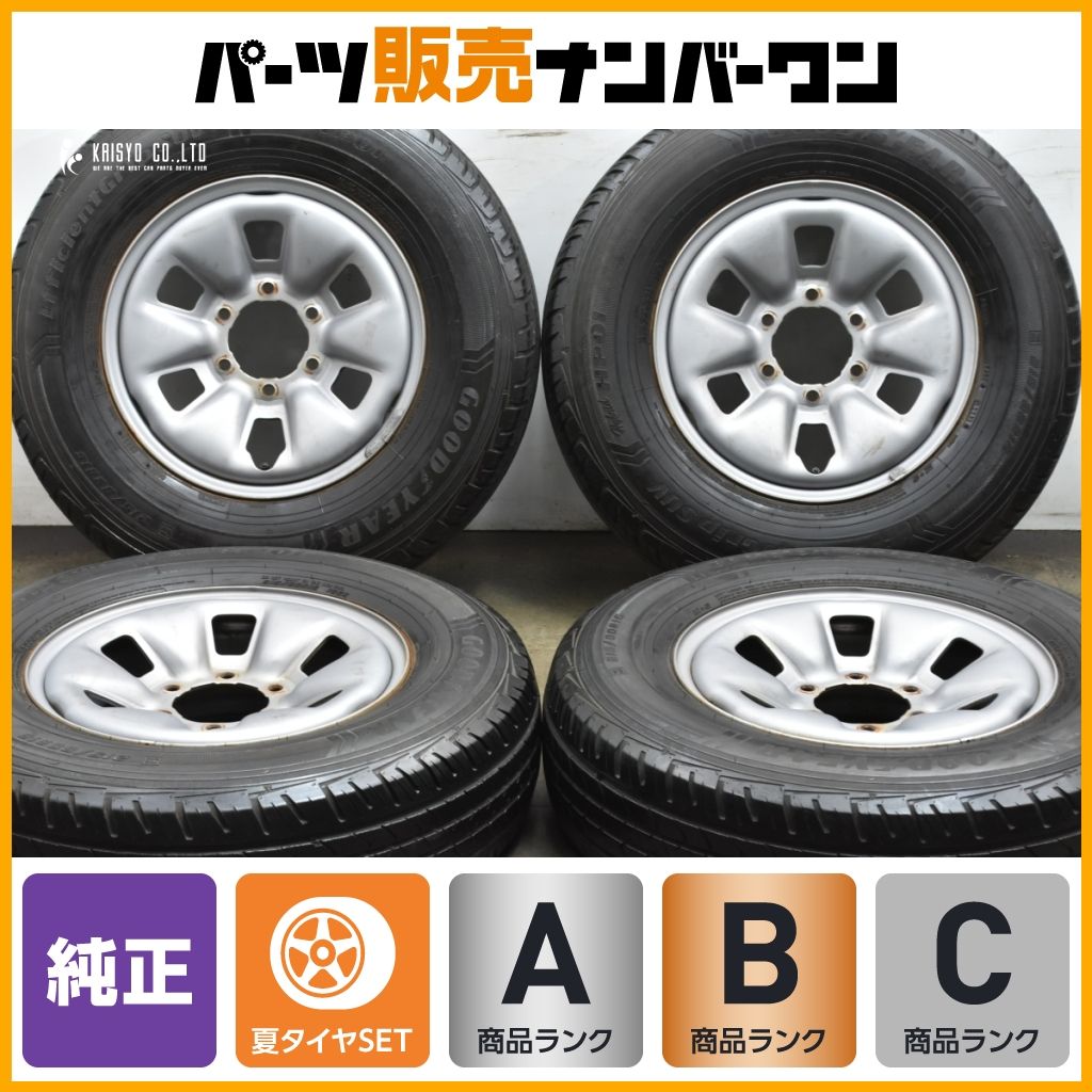 90系 プラド 180系 サーフなどに トヨタ 100系 ハイエース 4 WD スチール 16 in 6 JJ 30 PCD 139 7 グッドイヤー 215 80 R