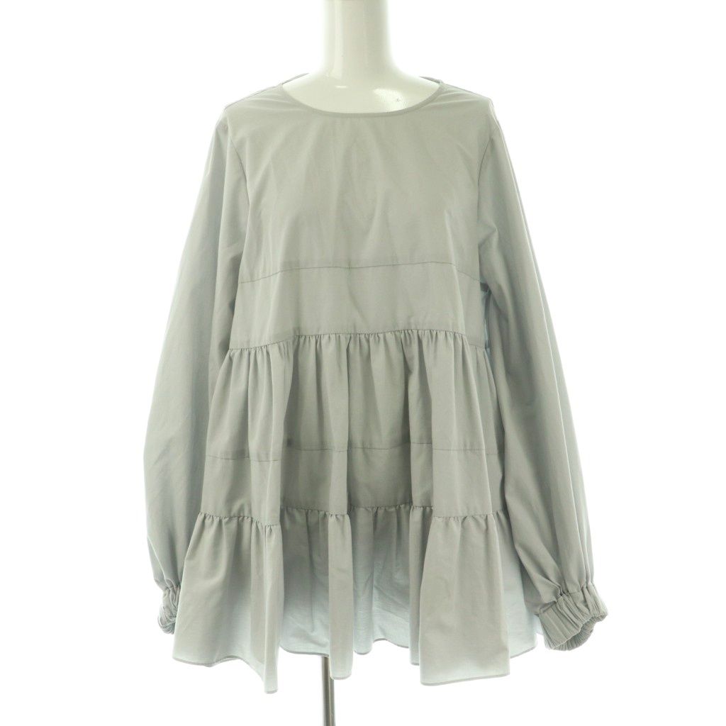 ヨリ yori ティアードロングブラウス 長袖 プルオーバー F ライト