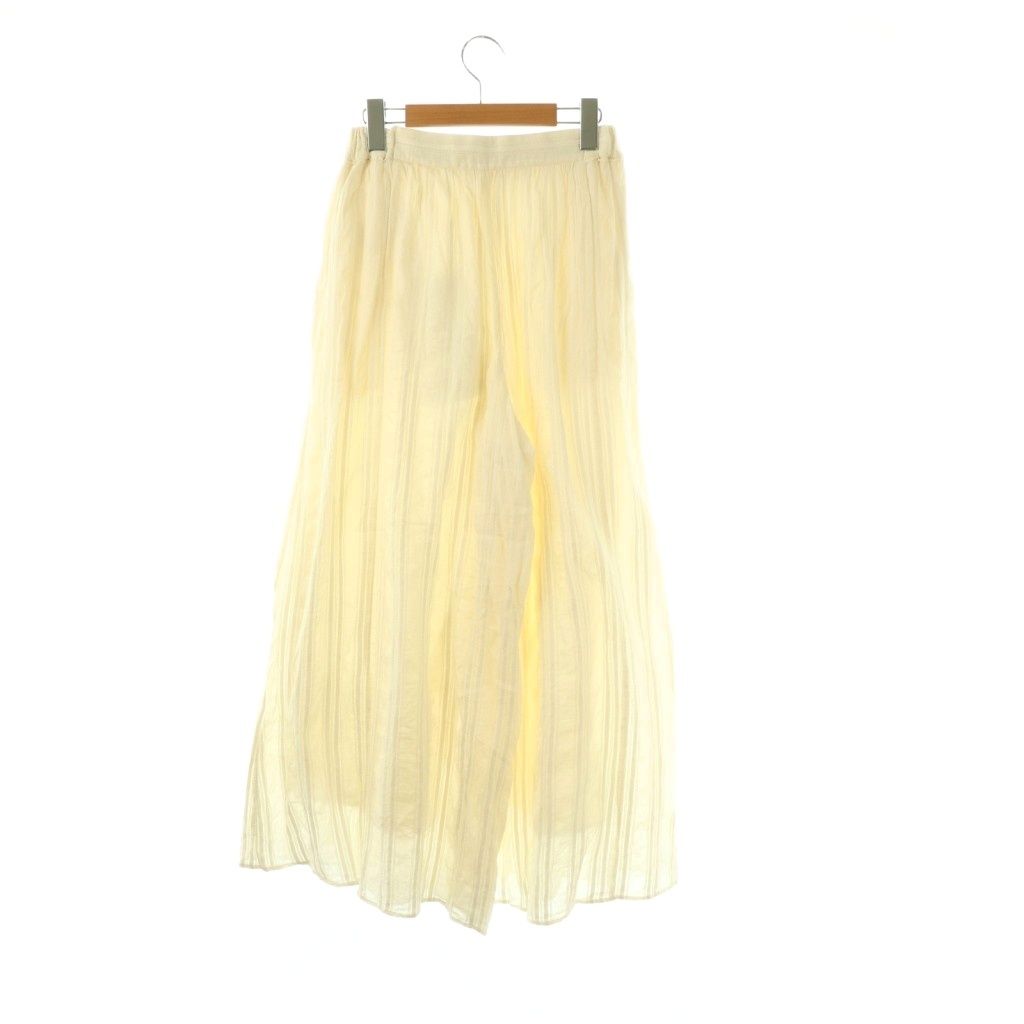 サラマリカ Saramallika 24 SS Cotton Jacquard Gather Wide Pants パンツ S オフホワイト DO OS SH