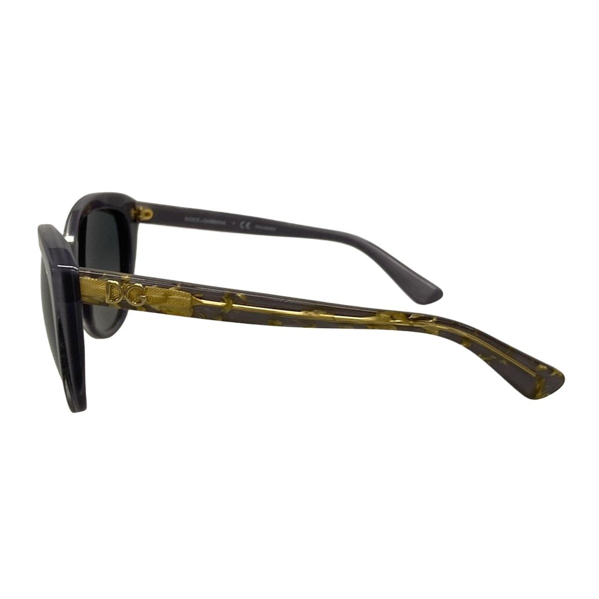 DOLCE-GABBANA ドルチェアンドガッバーナ サングラス ダークグレー×ライトパープル×ゴールド