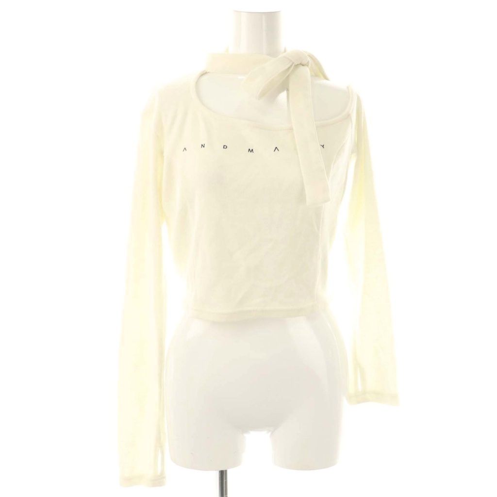 アンドマリー ANDMARY Nana ribbon oneshoulder tops ニット
