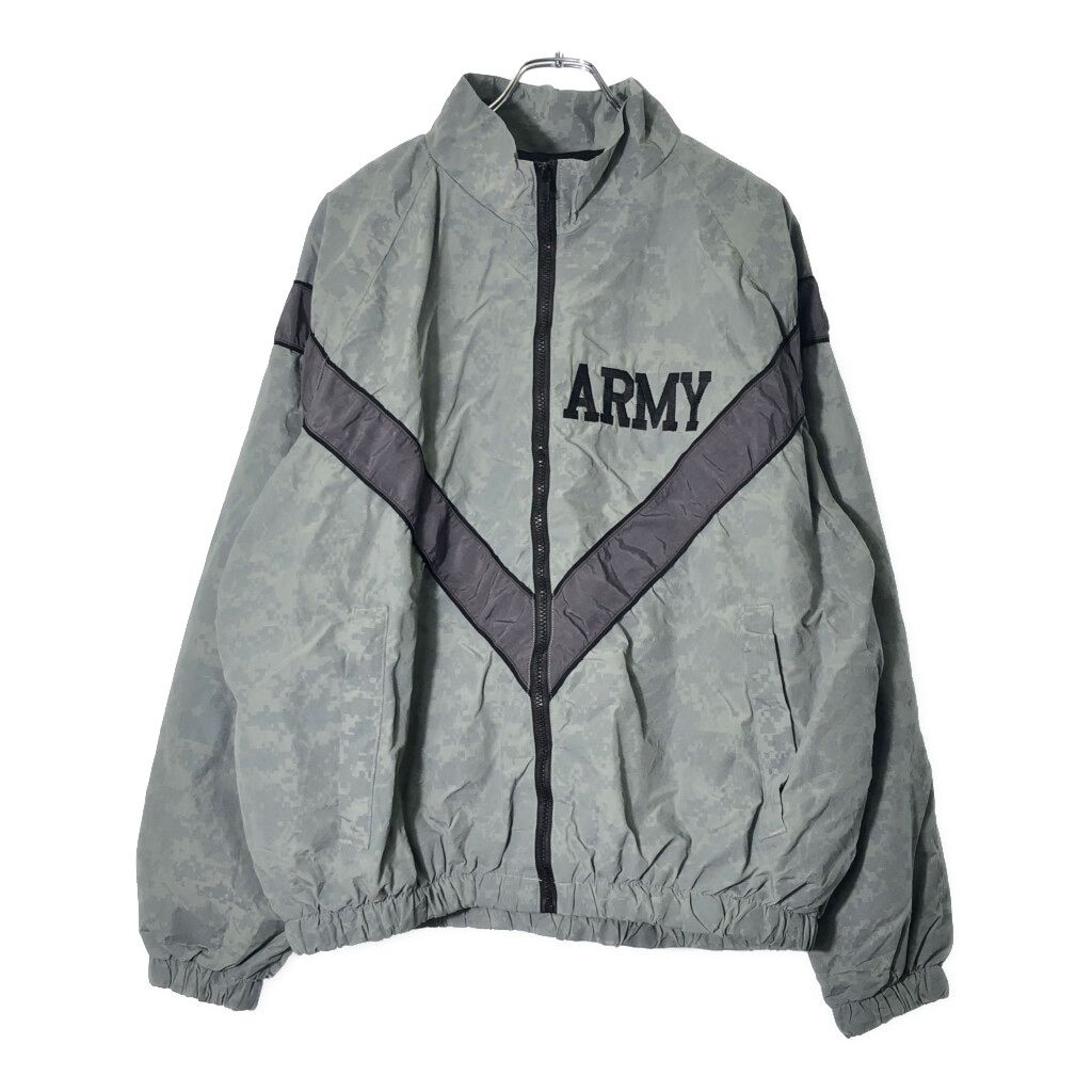 米軍実物 U.S.ARMY IPFU トレーニングジャケット ミリタリー デジタルカモ グレー メンズ MEDIUM REGULAR 古着 V 8932