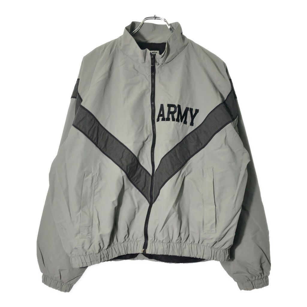 90年代 米軍実物 U S ARMY IPFU トレーニングジャケット ミリタリー グレー メンズ MEDIUM SHORT 古着 V 8934