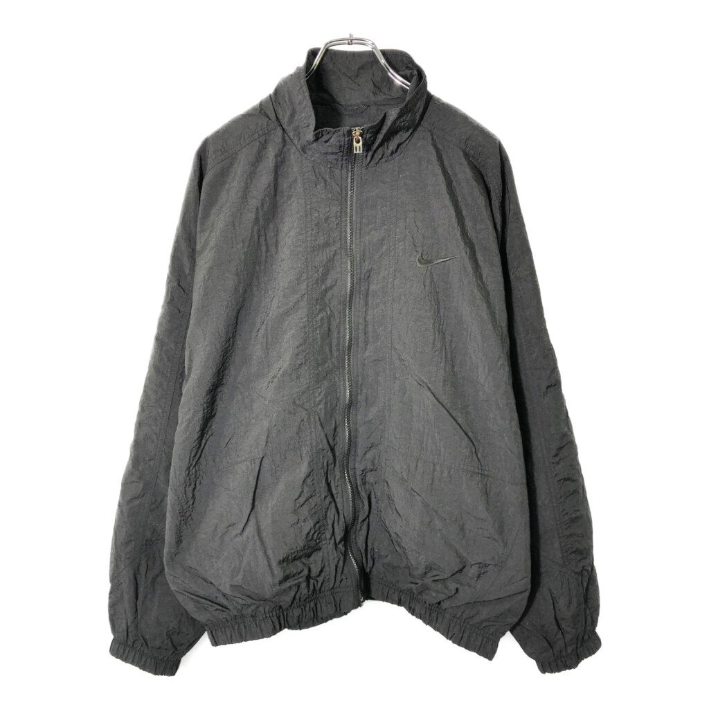 90年代 NIKE ナイキ ナイロンジャケット スポーツ ブラック メンズ L 古着 V 8961