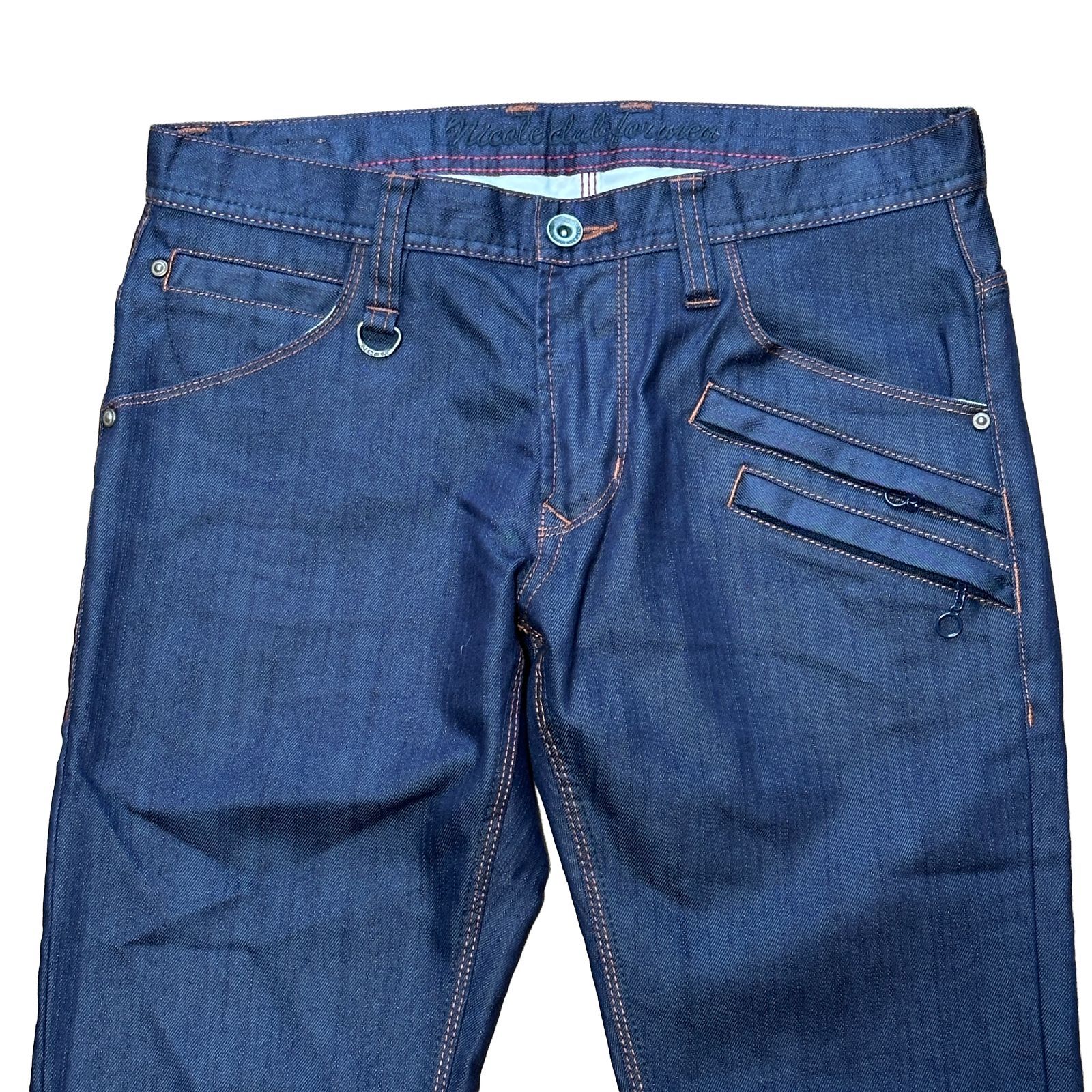 NICOLE CLUB FOR MEN 濃紺 スリム ブーツカットデニム インディゴ 