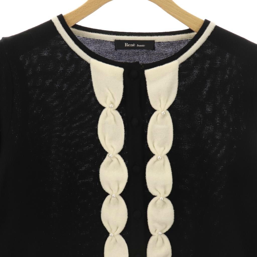 ルネ Rene ベーシック basic パールモチーフリボンデザインウール