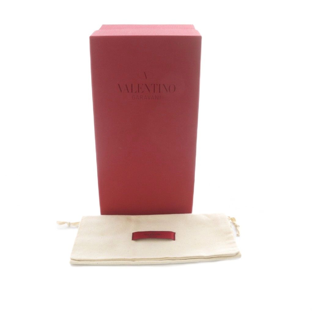  ヴァレンティノ ガラヴァーニ ロックスタッズ トングサンダル フラット リボンモチーフ ラバー 37 ベージュ YO 10 サンダル サンダル ミュール