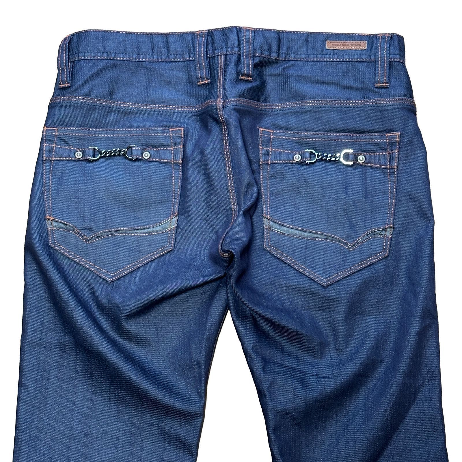 NICOLE CLUB FOR MEN 濃紺 スリム ブーツカットデニム インディゴ 