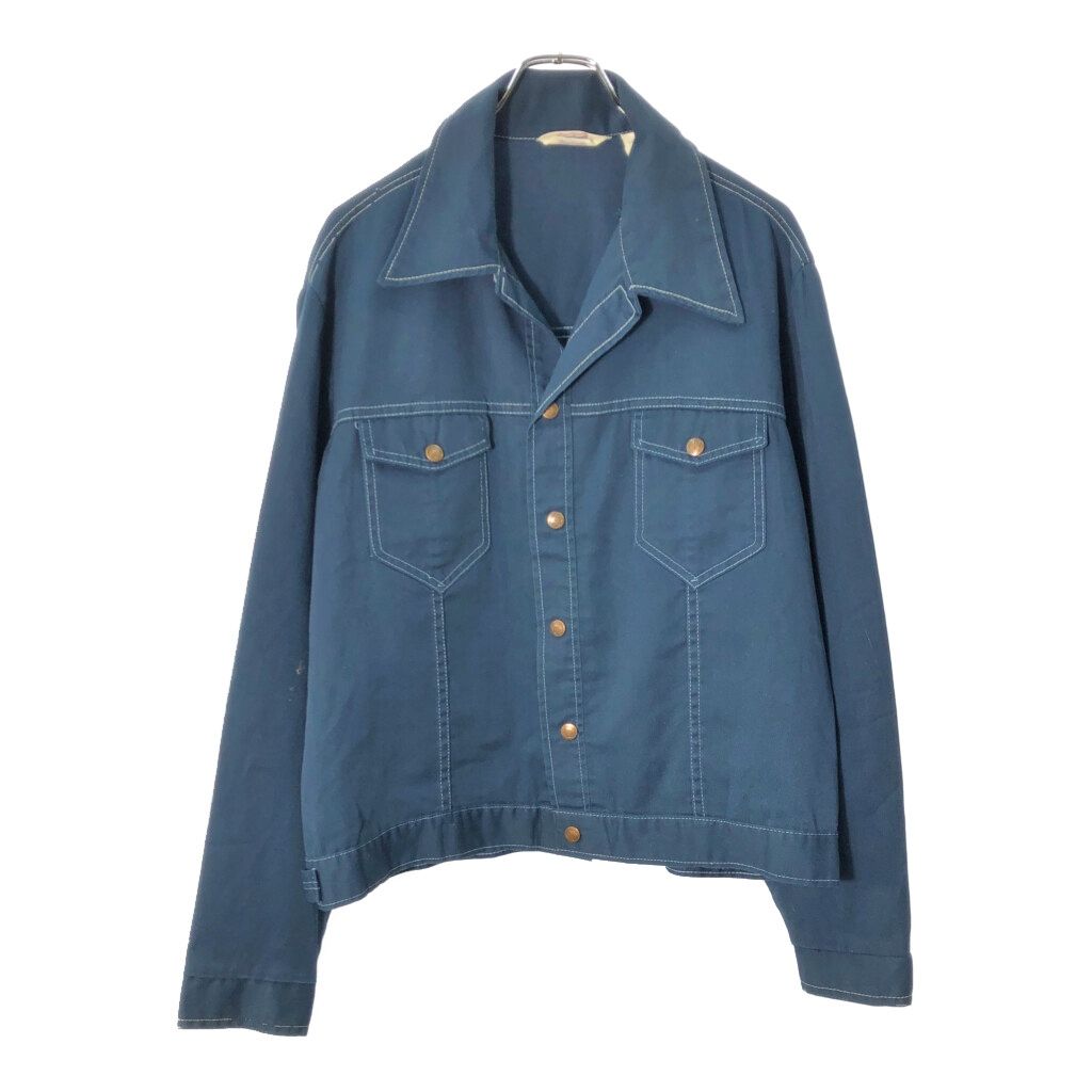 70年代 BIG SMITH ビッグスミス トラッカージャケット ヴィンテージ ネイビー メンズ 46 古着 X 0894