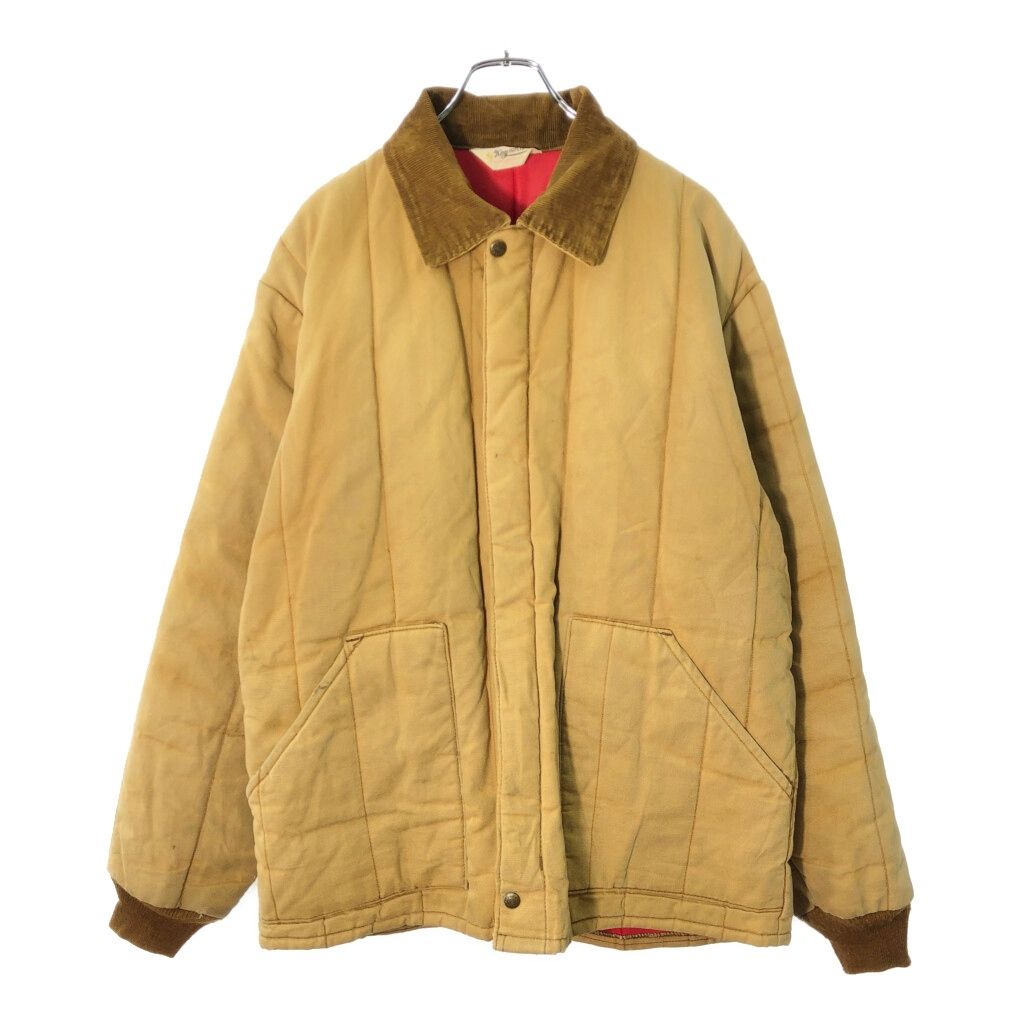 70年代 KEY キー ダック キルティング ワークジャケット ヴィンテージ ライトブラウン メンズ XL相当 古着 X 0909
