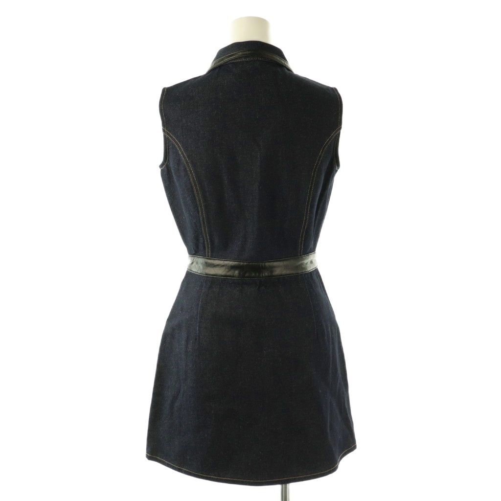 ダーリッチ Darich 25SS レザーコンビノースリデニムミニワンピース F