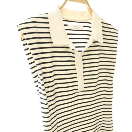 ハーリップトゥ Her lip to 24AW Herlipto French Sleeve Polo Mini