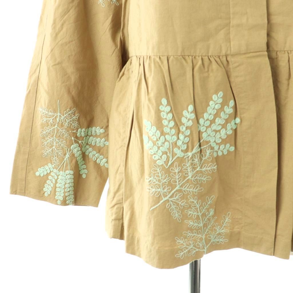 2024 ヌキテパ NE QUITTEZ PAS! 24AW Cotton Linen Plants Embroidery