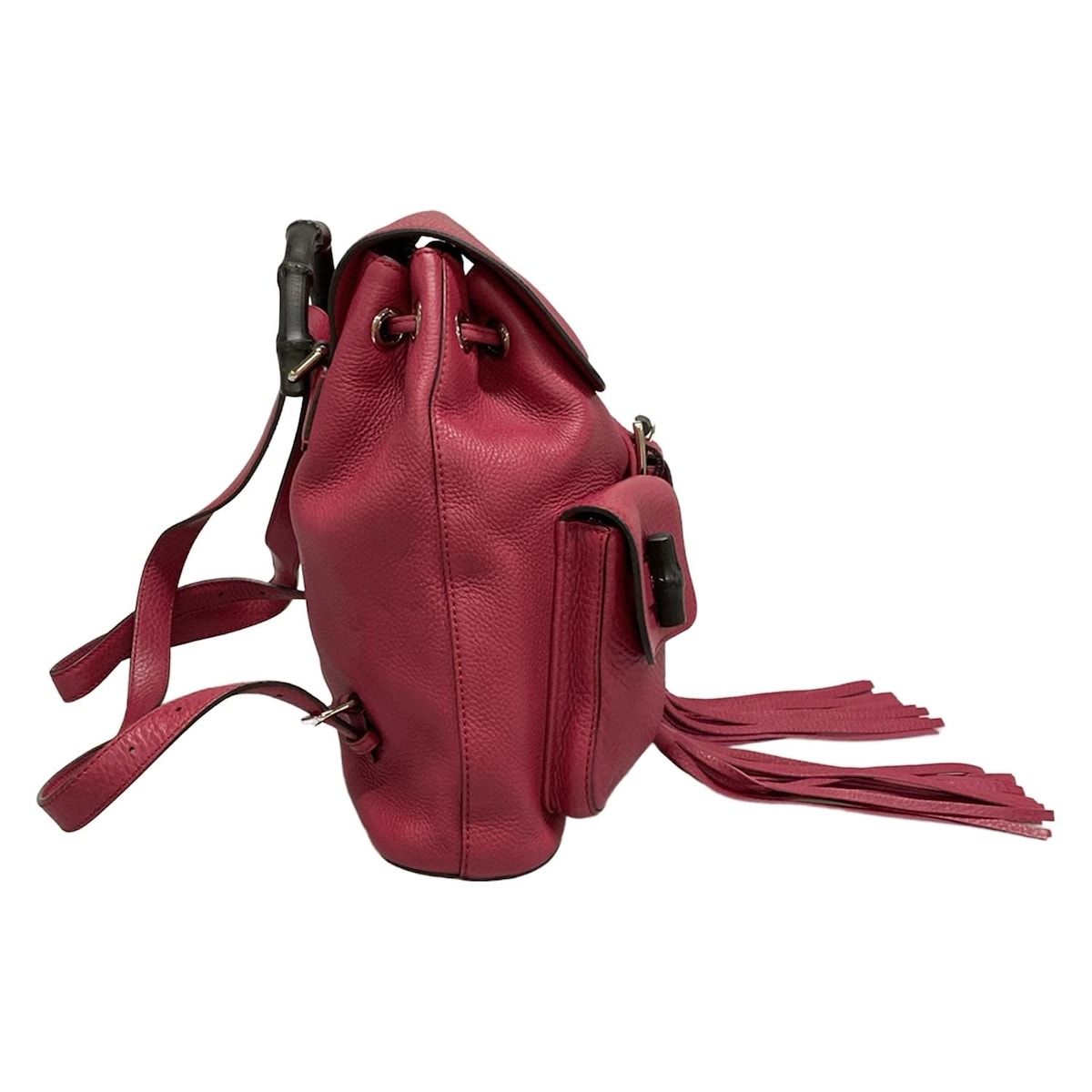 GUCCI(グッチ) リュックサック バンブー 370833 ピンク タッセル