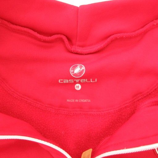 【美品】カステリ　裏起毛ハーフジップサイクルジャージ　L カステリ castelli サイクルジャージ ハーフジップ ロゴ 裏起毛 M 赤