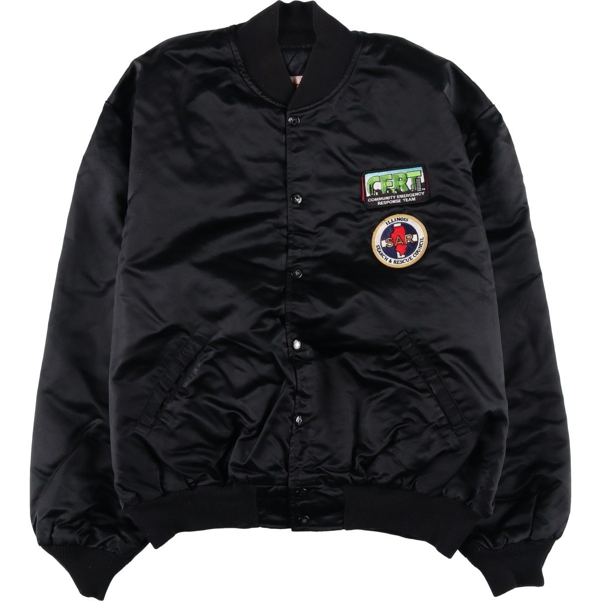 古着 80年代 Richard A Leslie Birdie 中綿入り ナイロンスタジャン アワードジャケット バーシティジャケット eaa 604324