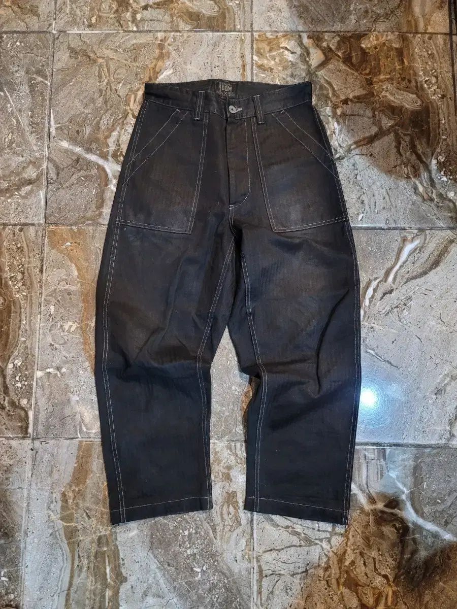 Nigel Cabourn ナイジェル ケーボン ヘリンボーン ファティーグ パンツ ブラック