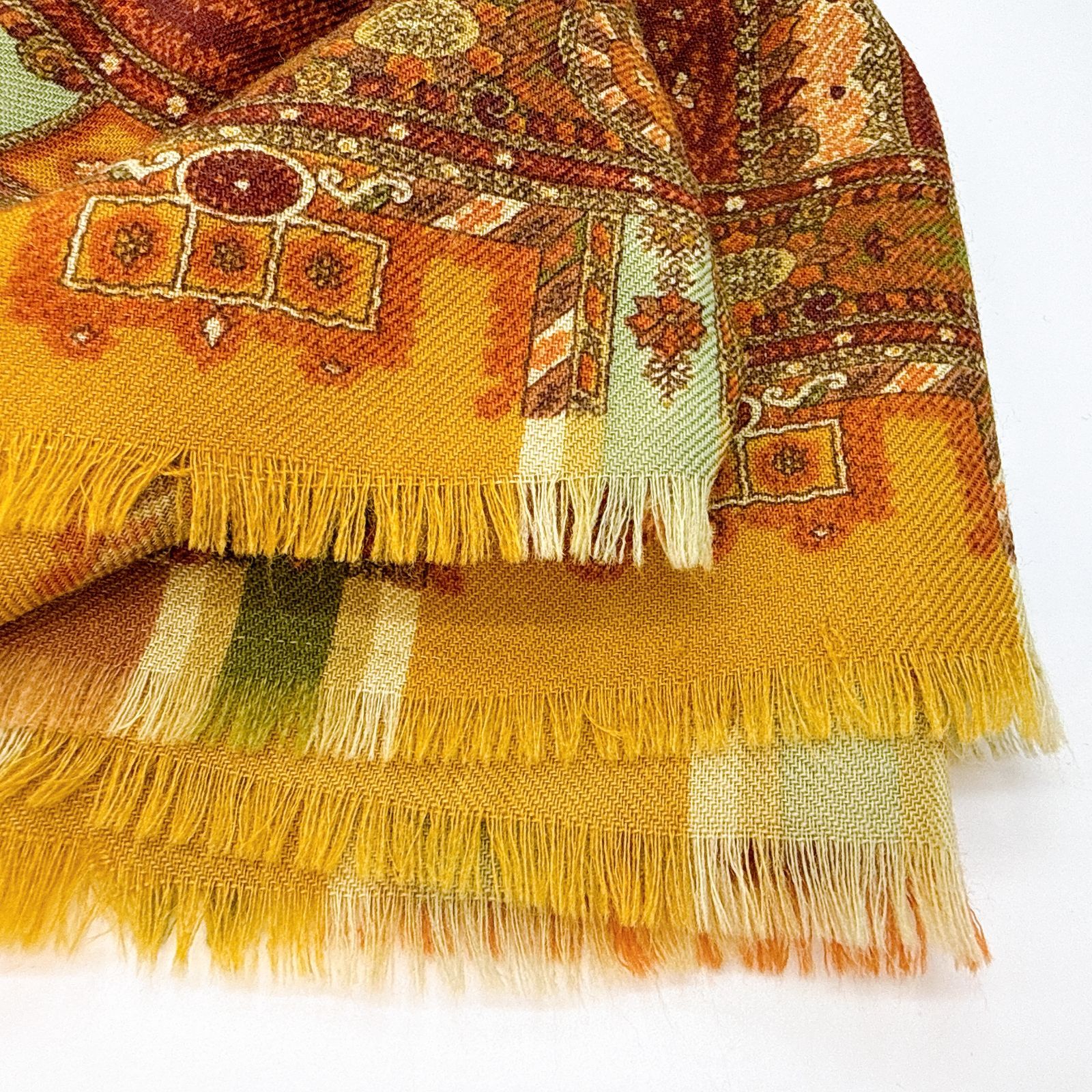 ETRO エトロ フリンジ 総柄 マフラー スカーフ ストール ショール
