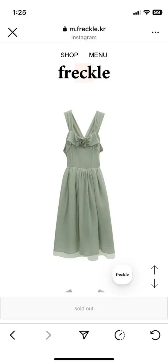 フレックル オーガンザ シフォン ホルター ドレス