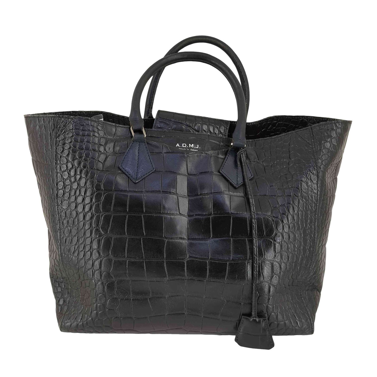 USED古着(ユーズドフルギ) {{ACCESSOIRES DE MADEMOISELLE}} クロコ型押し レザー ハンドバッグ  レディース 表記無 【中古】【ブランド古着バズストア】 ユーズドフルギ USED古着 クロコ型押しレザートートバック レディース