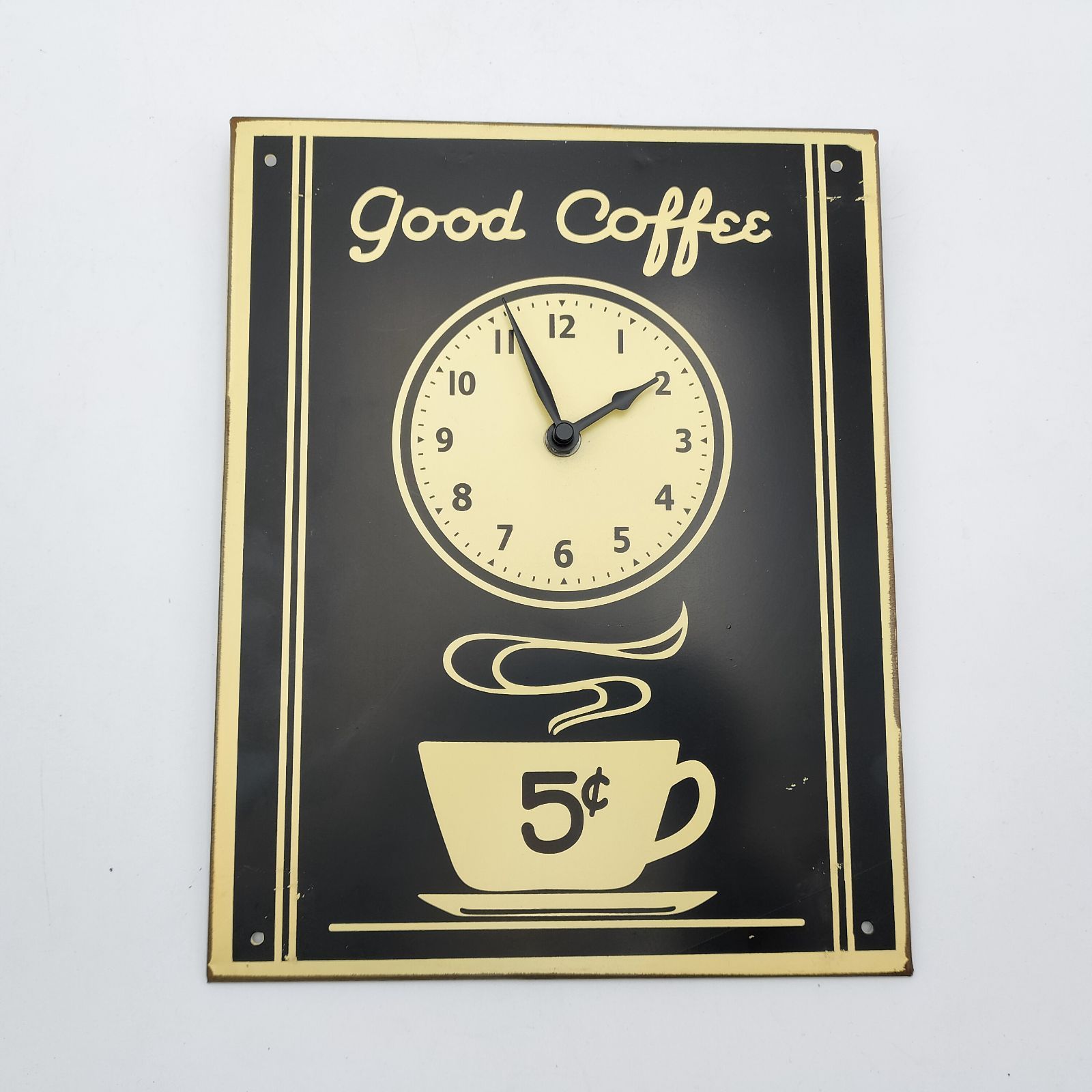 Good Coffee ブリキ 壁掛け時計 50'sヴィンテージ風 箱付 アメリカン