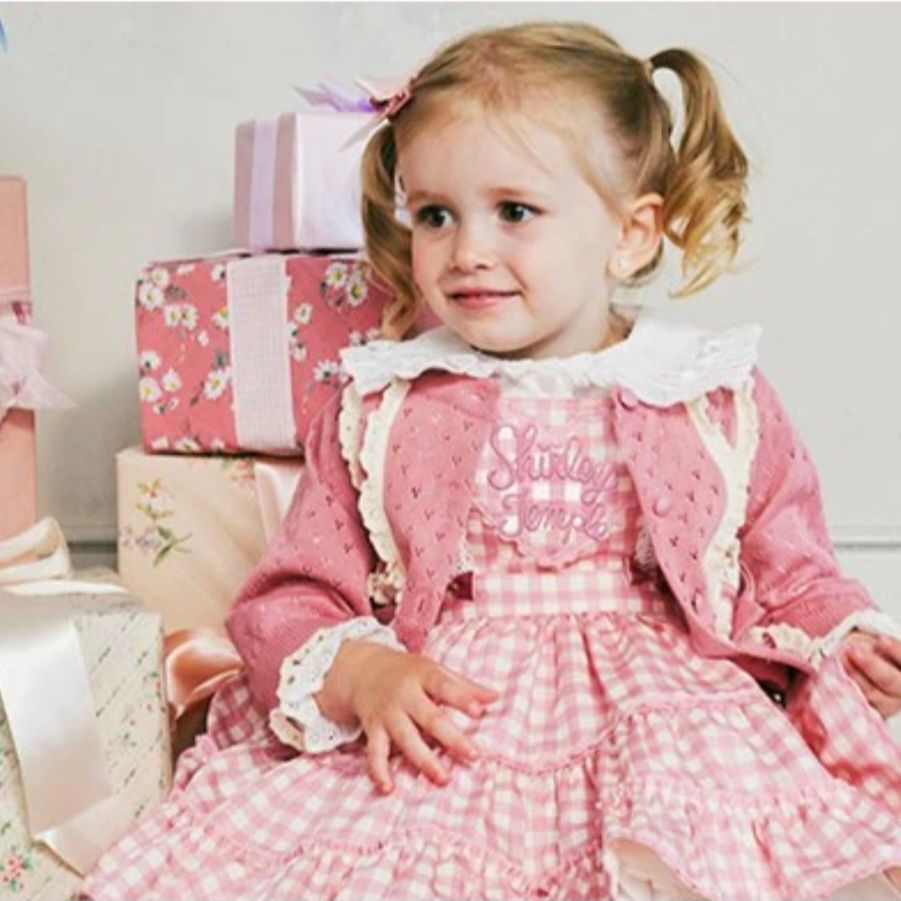 美品 シャーリーテンプル Shirley Temple ハートフリルギンガム