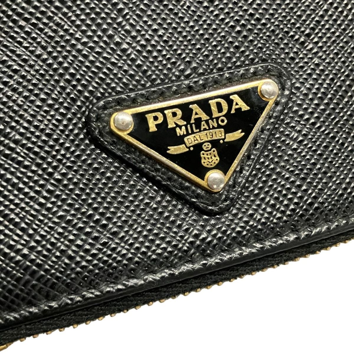 PRADA 名刺入れ 黒 レザー ゴールド 新品PRADA 名刺入れカードケース