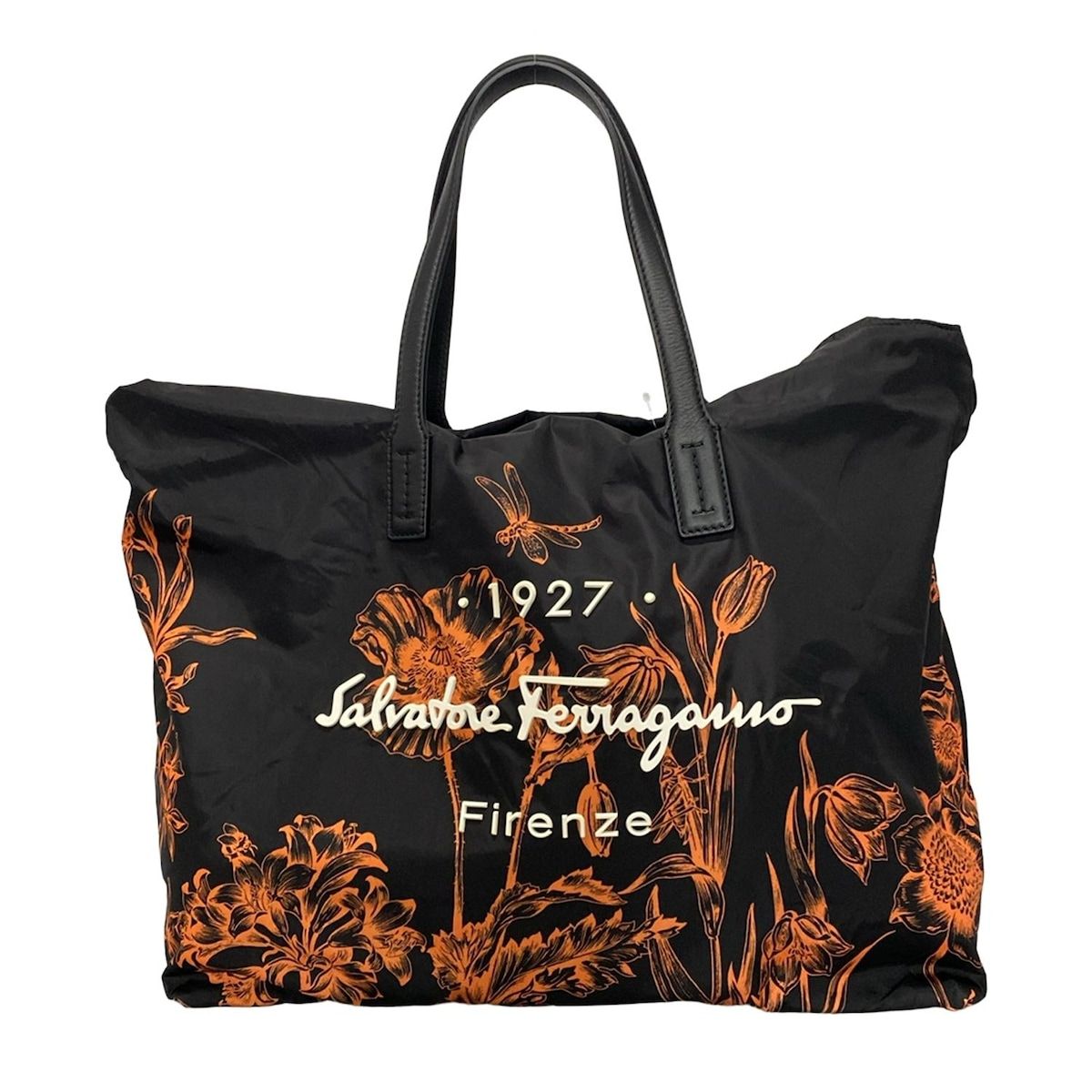 【美品】サルヴァトーレフェラガモ　リバーシブル　トートバッグ　虎　デニム　花柄 美品】サルヴァトーレフェラガモリバーシブルトートバッグ虎デニム花柄