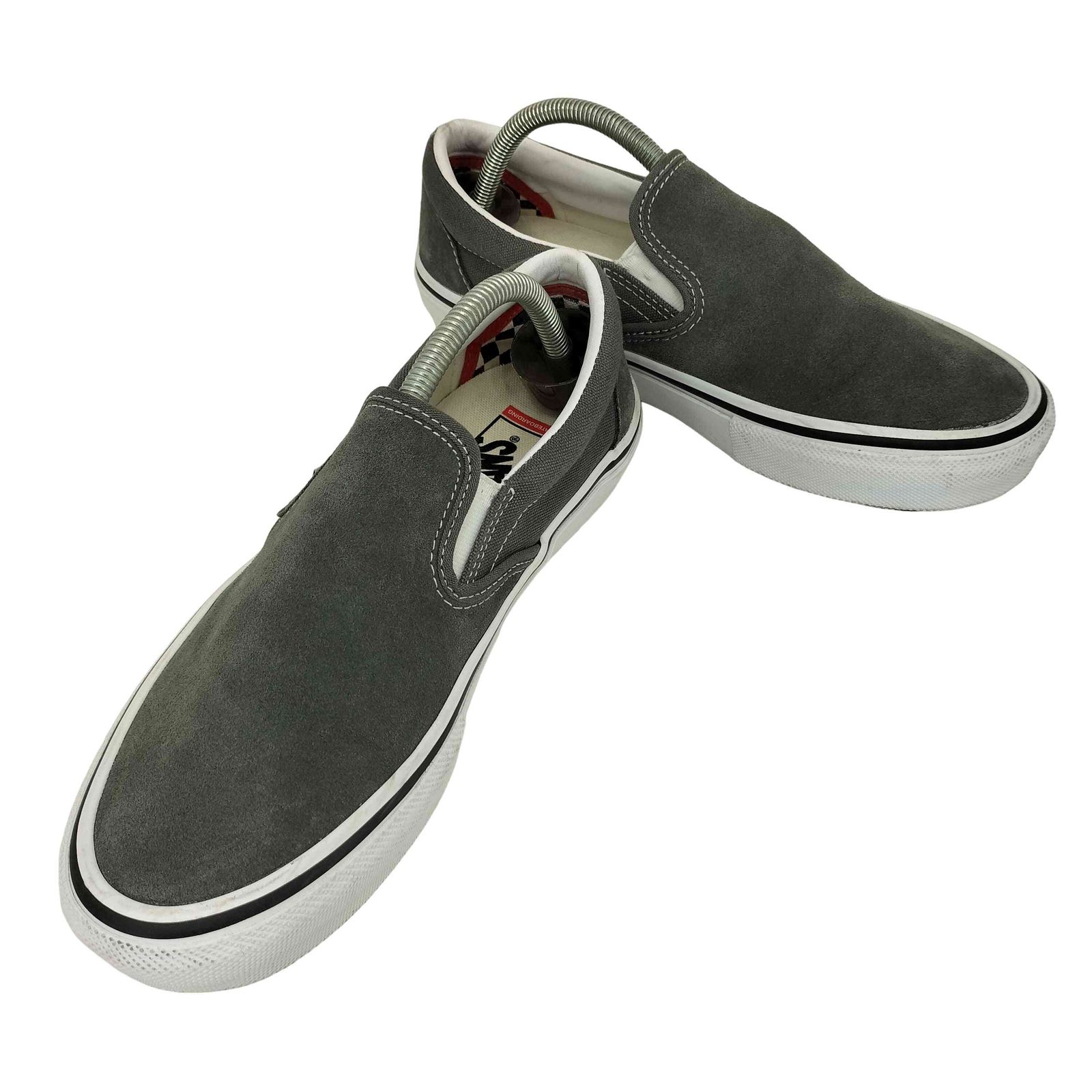 バンズ VANS SKATE SLIP-ON Pewter/White スケート スリッポン メンズ 