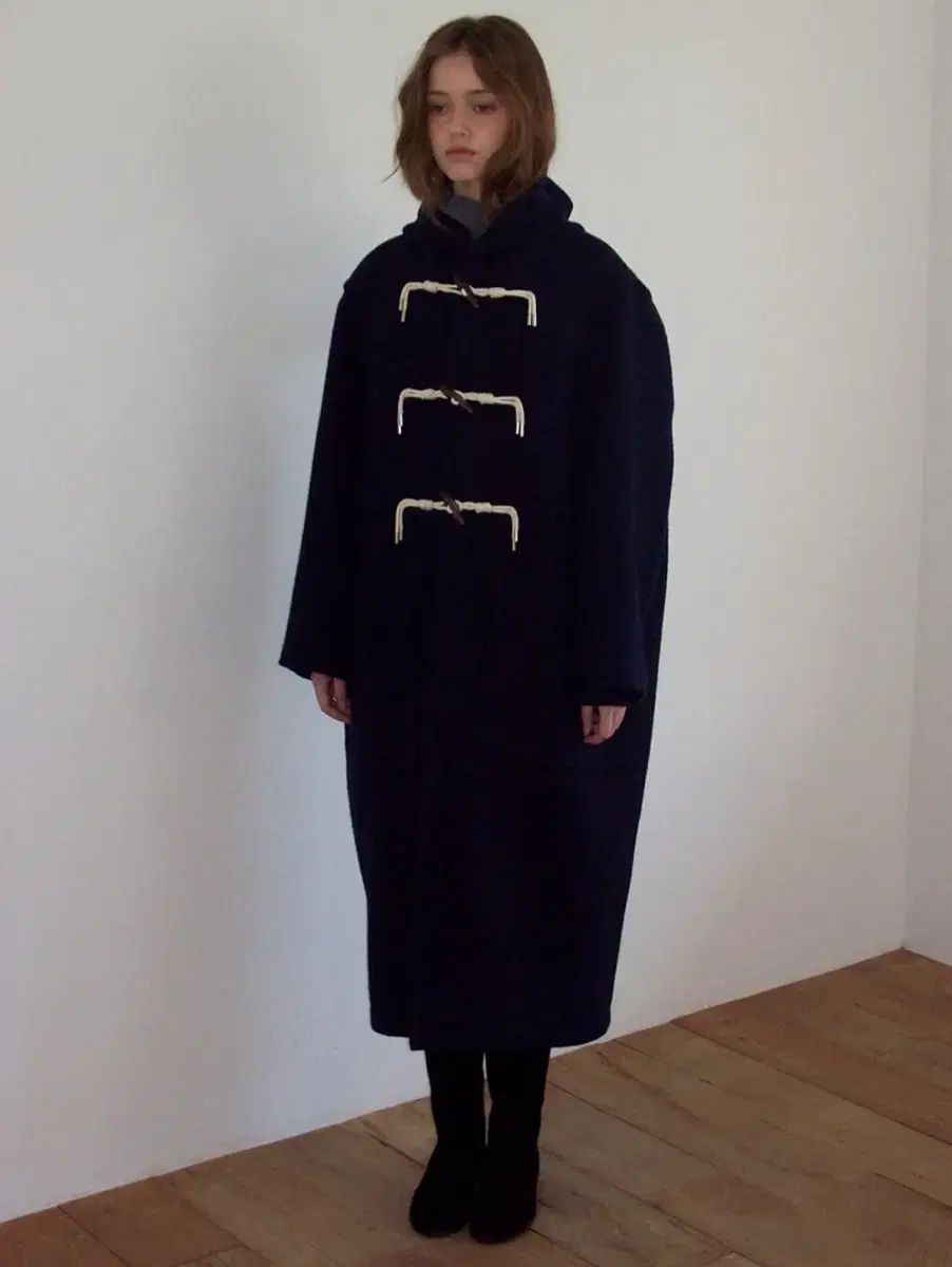  スムースムード ダッフル コート ネイビー ロングコート ジャケット アウター