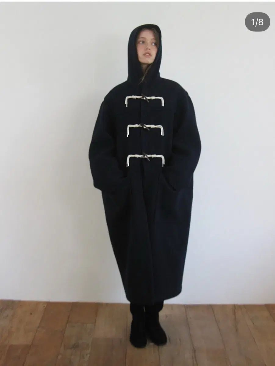 スムースムード ダッフル コート ネイビー