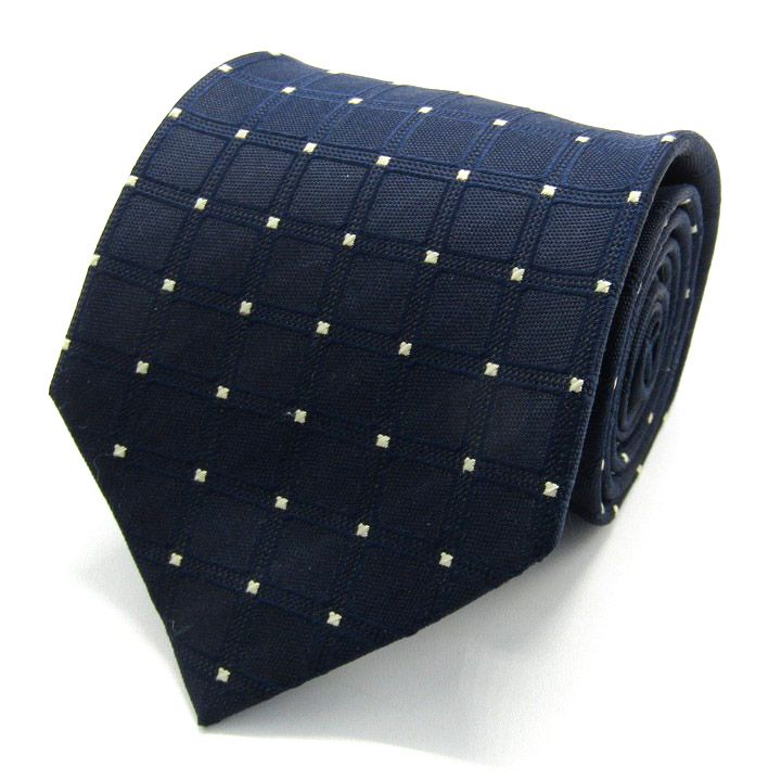 みちこ ミチコロンドンコシノ ブランドネクタイ チェック柄 ドット シルク