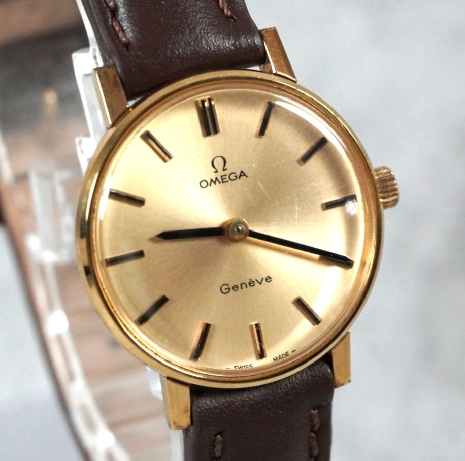 OMEGA オメガ Geneve ジュネーブ Gold Ladies Watch manual winding