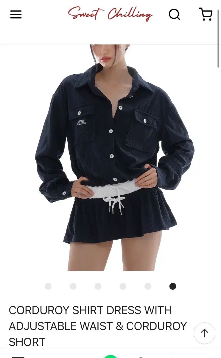 スイートChilling Ver コーデュロイ シャツ ONE PIECE xs